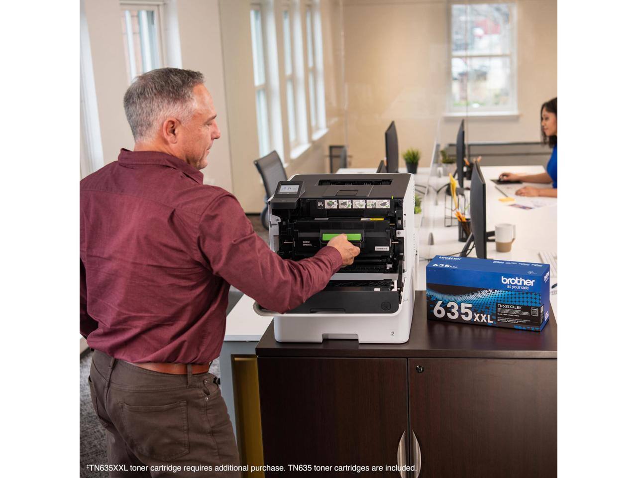 M now 935in brother - myoursion Side H TRE5XXL d 635x XXL TN635XXL toner cartridge requires additional purchase. TN635 toner cartridges are included.

*TN635XXL toner cartridge requires additional purchase. TN635 toner cartridges are included.