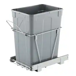VEVOR - Pullout Trash Can for Kitchen Cabinets, 35 QT Garbage Waste Recycling Bin, Under Mount Waste Container - Gray