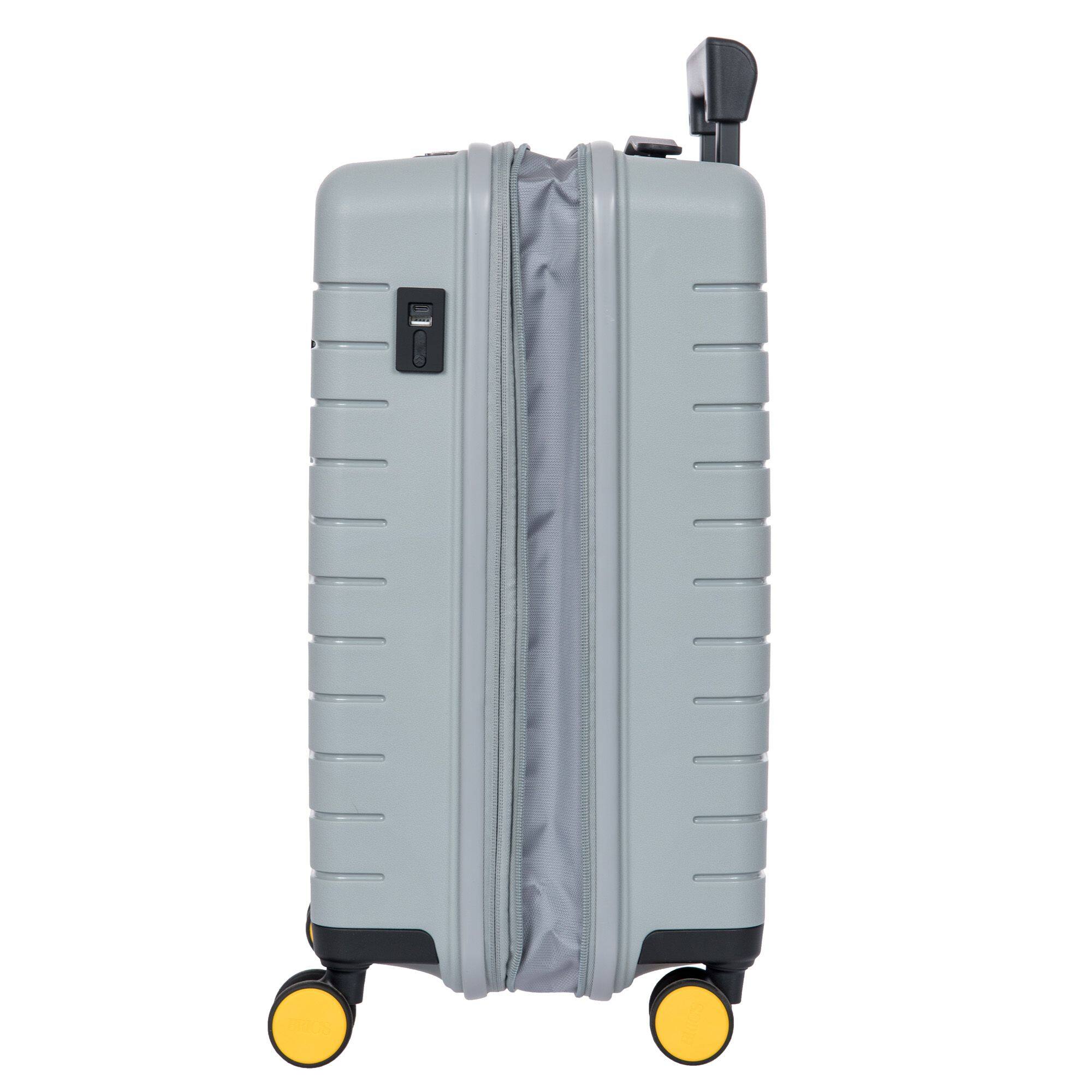 Back. Bric's - Ulisse Expandable 21" Carry On Spinner with Pocket - Gray.