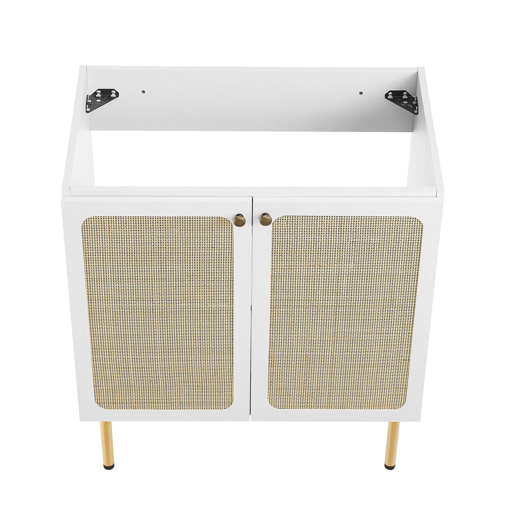 Alt View 4. Modway - Chaucer Bathroom Cabinet Basin Not Included by Modway - White.
