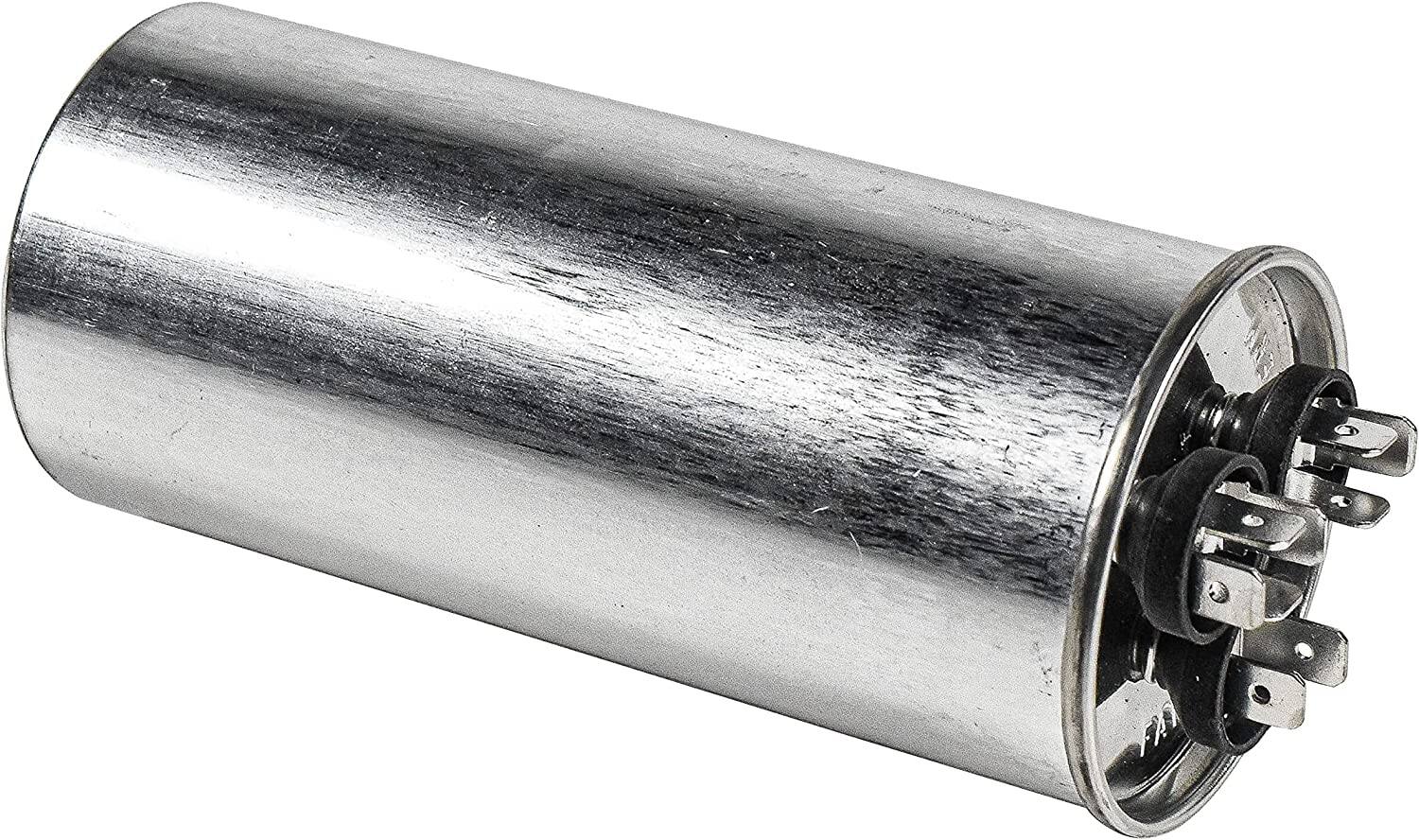 Left. HQRP - Dual Run Capacitor 55 uF + 5 uF 370-440 V CBB65 HVAC Motor Start Assist UL Listed.