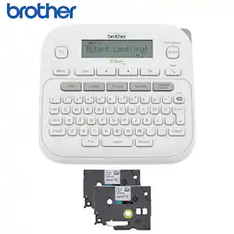 Brother - PTD220 Home/Office Everyday Label Maker w/ White Laminated Label Tape