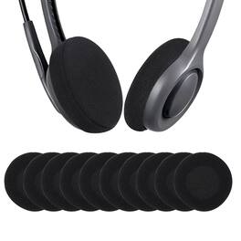 Unique Bargains - 10pcs Foam Ear Pads (2.17"/55mm) - High Density Soft Sponge Covers for Music/Gaming, Fits Most Headsets - Black