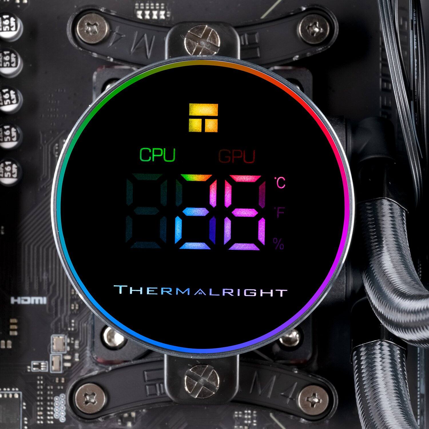 561 5 5 - 561 5 5 | 561 5 f M4 ! 561 5 ST 561 5 HOMI CPU GPU C 2 % CFO F THERMALRIGHT M4