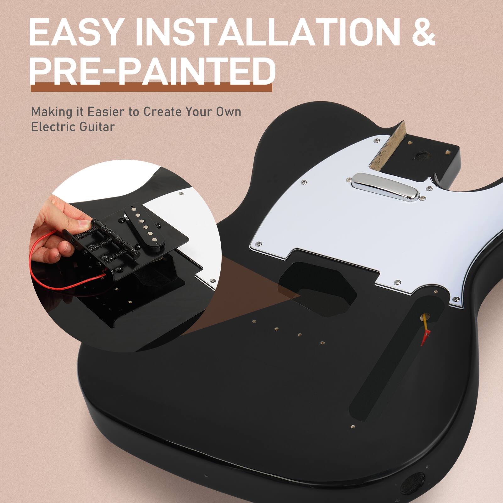 EASY INSTALLATION & PRE-PAINTED

Making it Easier to Create Your Own Electric Guitar