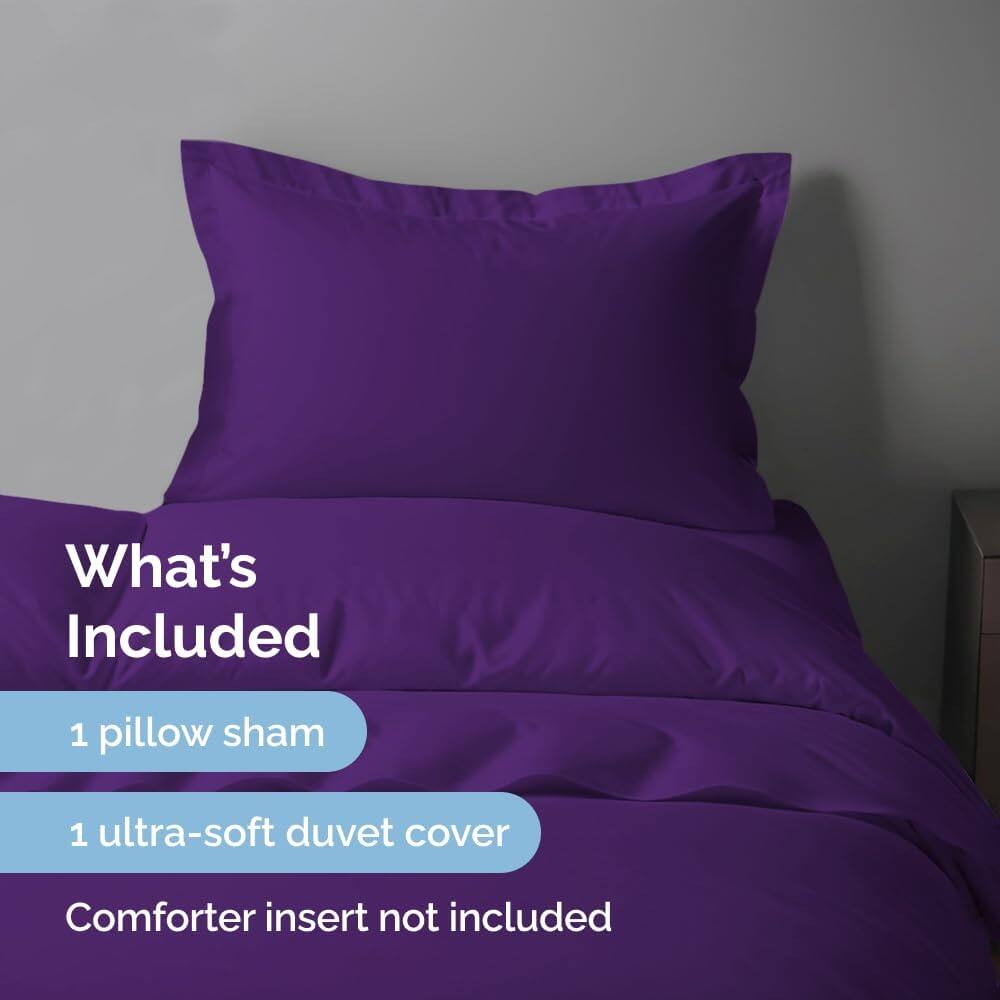 What's Included  
1 pillow sham  
1 ultra-soft duvet cover  
Comforter insert not included