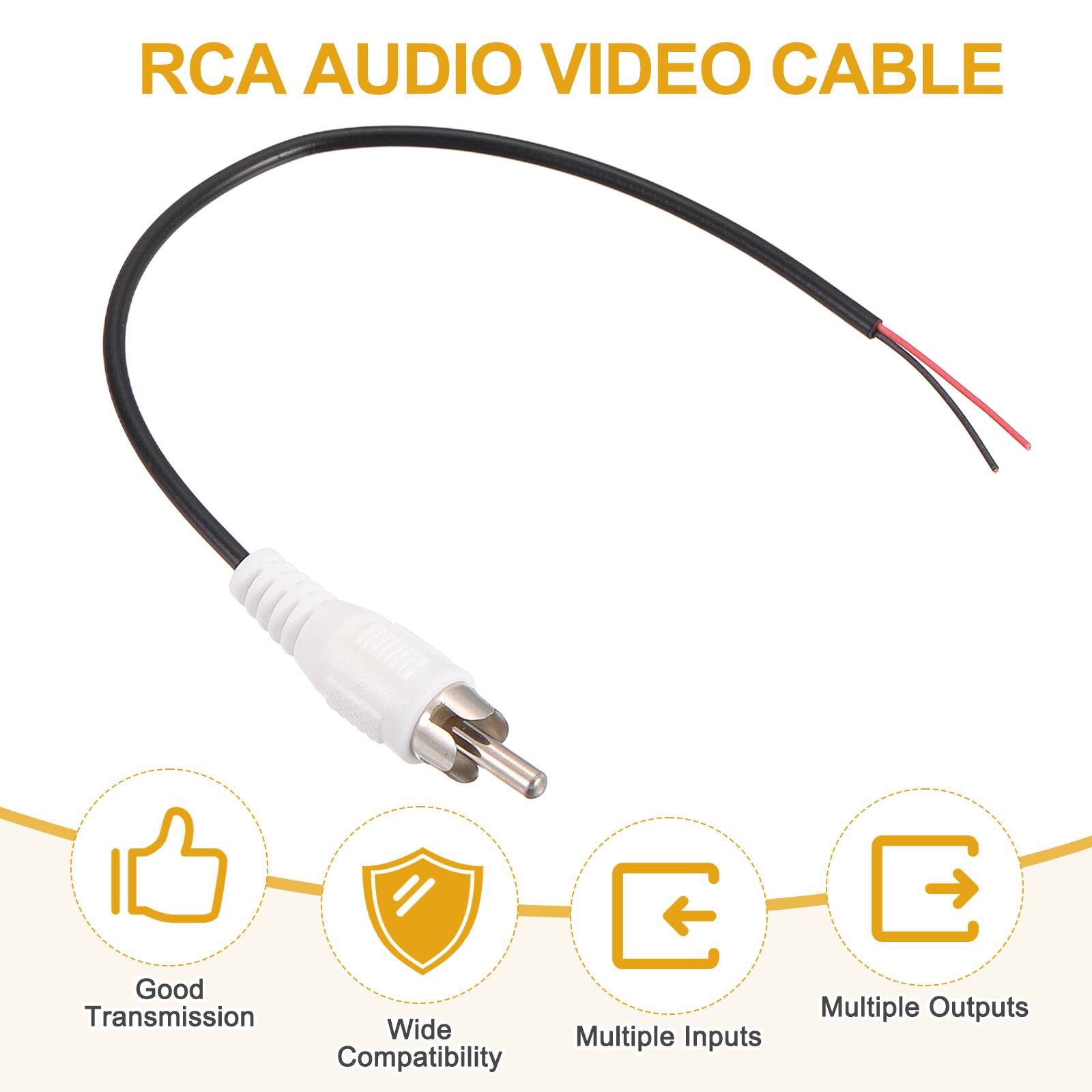 RCA AUDIO VIDEO CABLE

- Good Transmission
- Wide Compatibility
- Multiple Inputs
- Multiple Outputs