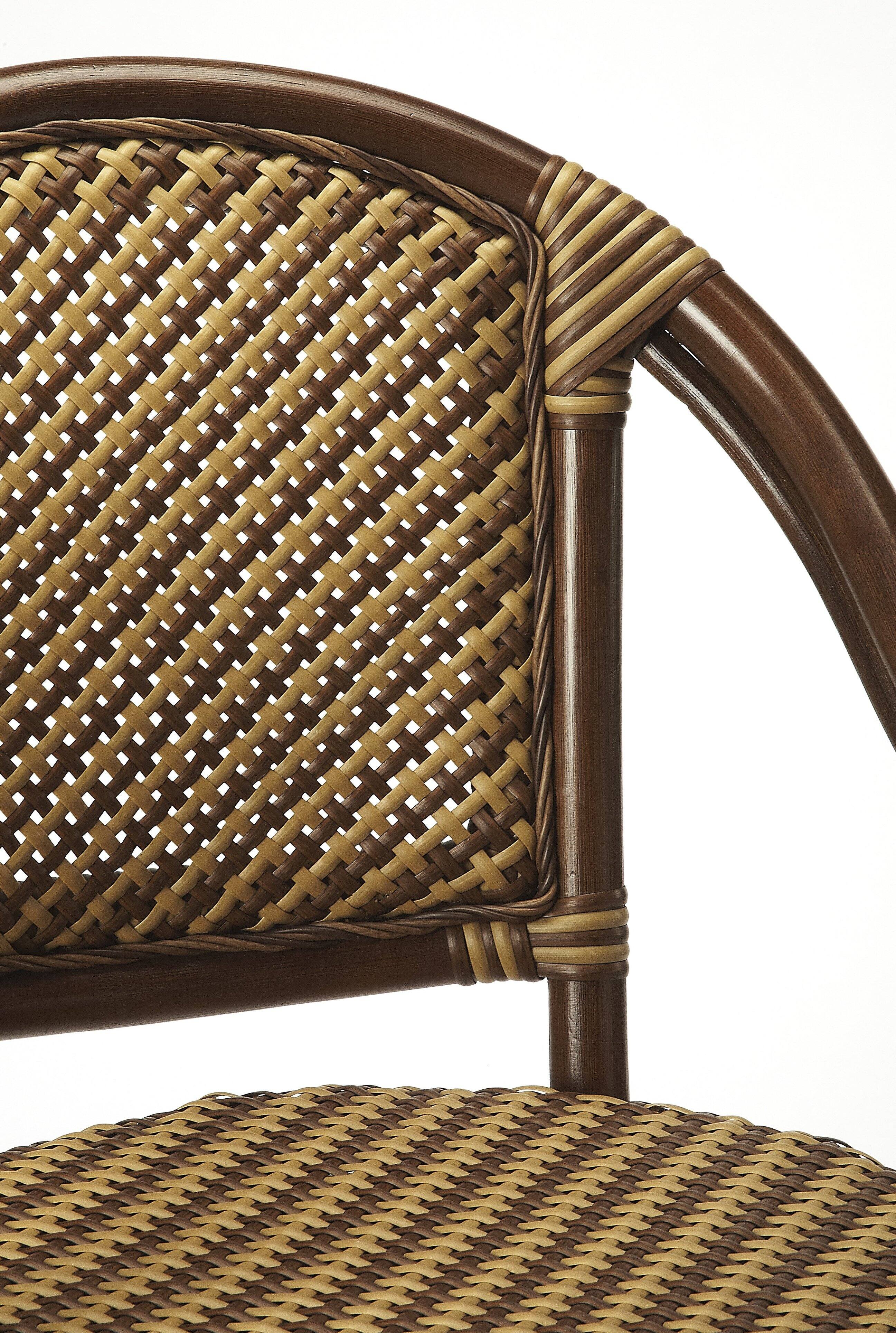Alt View 4. Butler Specialty - Renata 29.75 in. Seat Height Rattan Bar Stool with Back - Multi-Color.