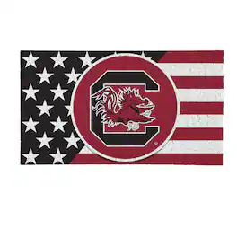 Evergreen Enterprises - South Carolina Gamecocks 16" x 28" Stars & Stripes Patriotic Turf Mat - Multicolor