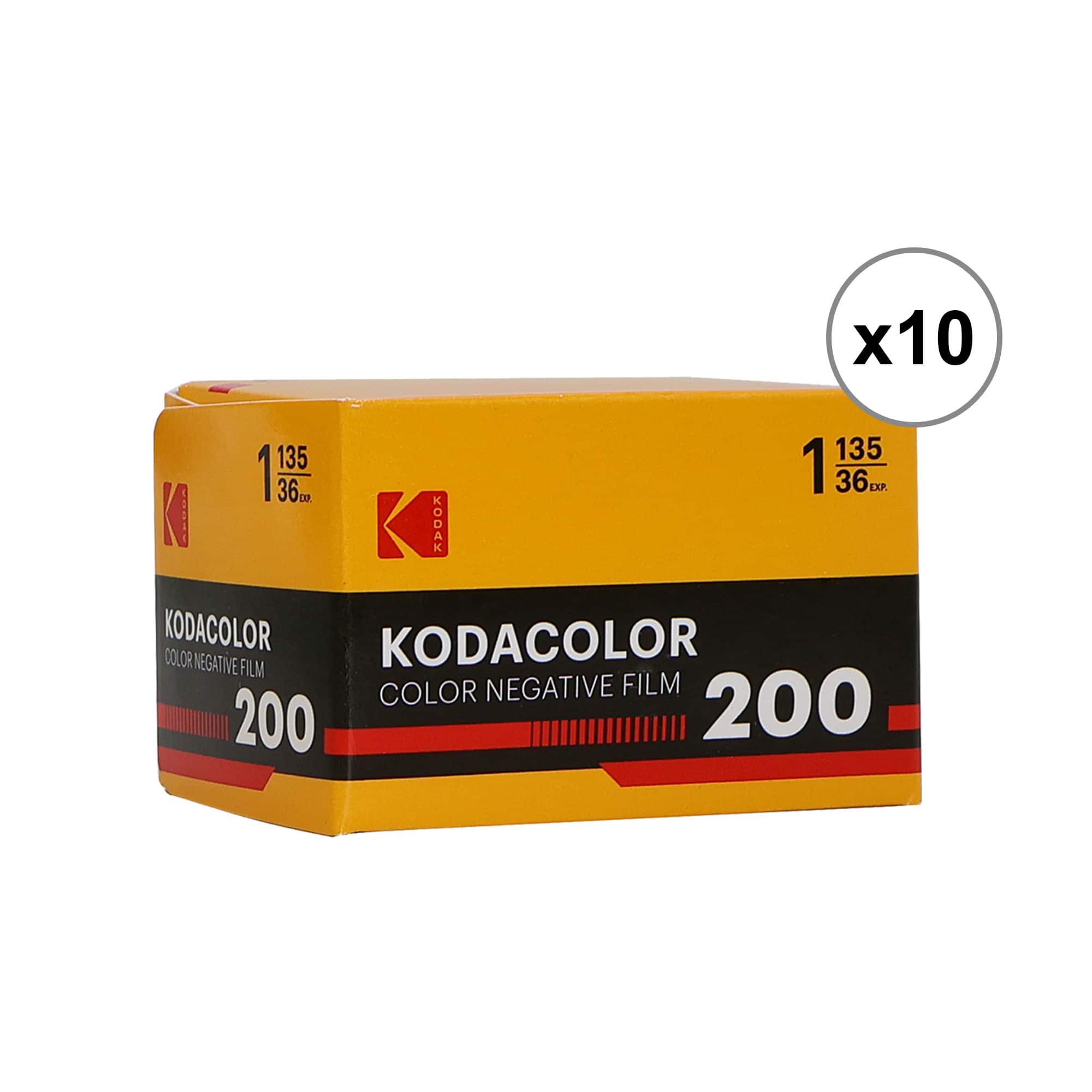 10x Kodak Kodacolor 200 Color Negative Film (35mm Roll Film, 36 Exposures)