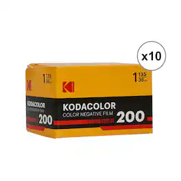 10x Kodak Kodacolor 200 Color Negative Film (35mm Roll Film, 36 Exposures)
