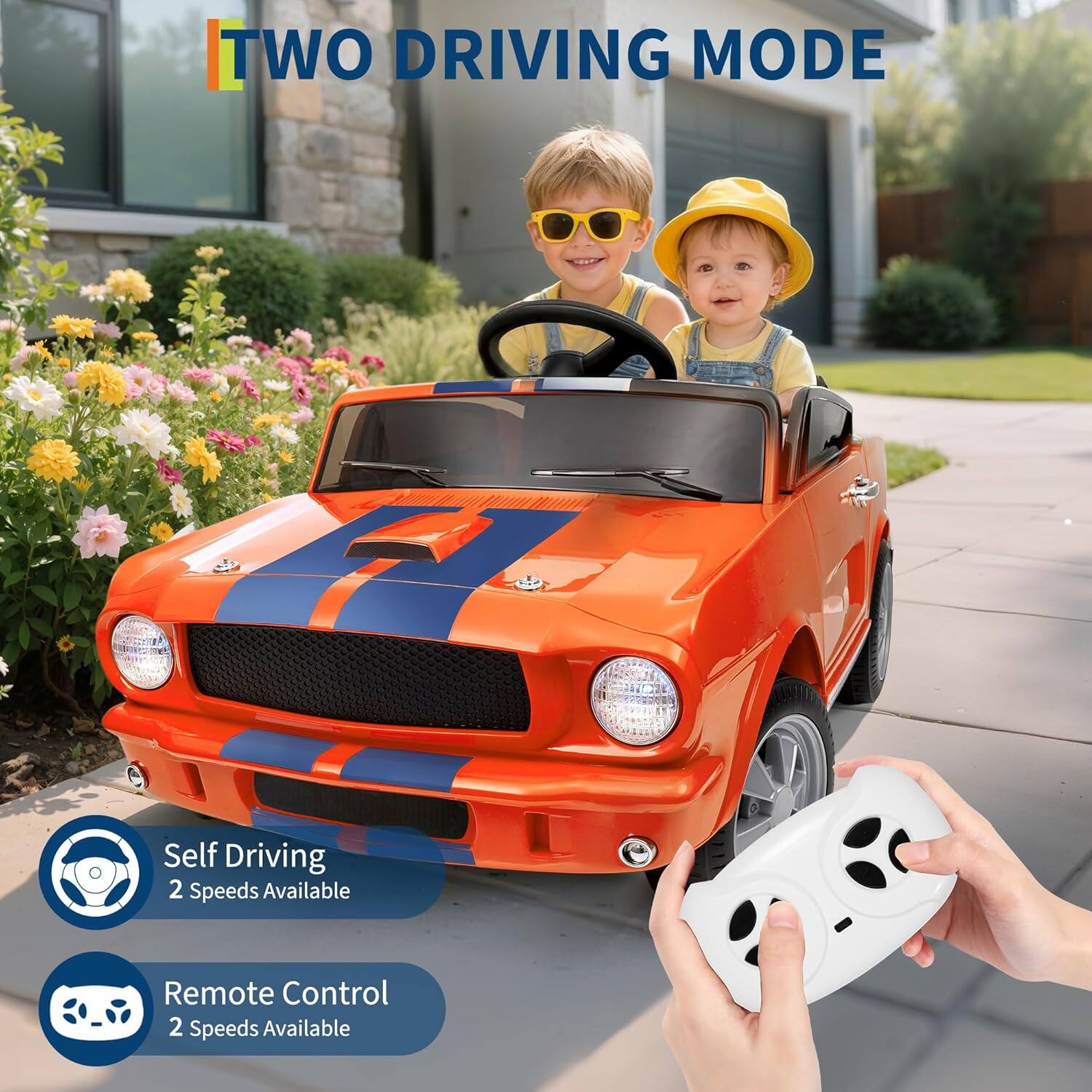 TWO DRIVING MODE

Self Driving  
2 Speeds Available

Remote Control  
2 Speeds Available