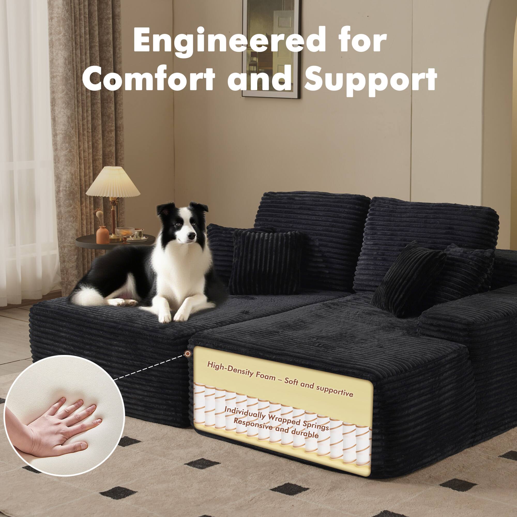 Engineered for Comfort and Support

High-Density Foam – Soft and supportive

Individually Wrapped Springs – Responsive and durable