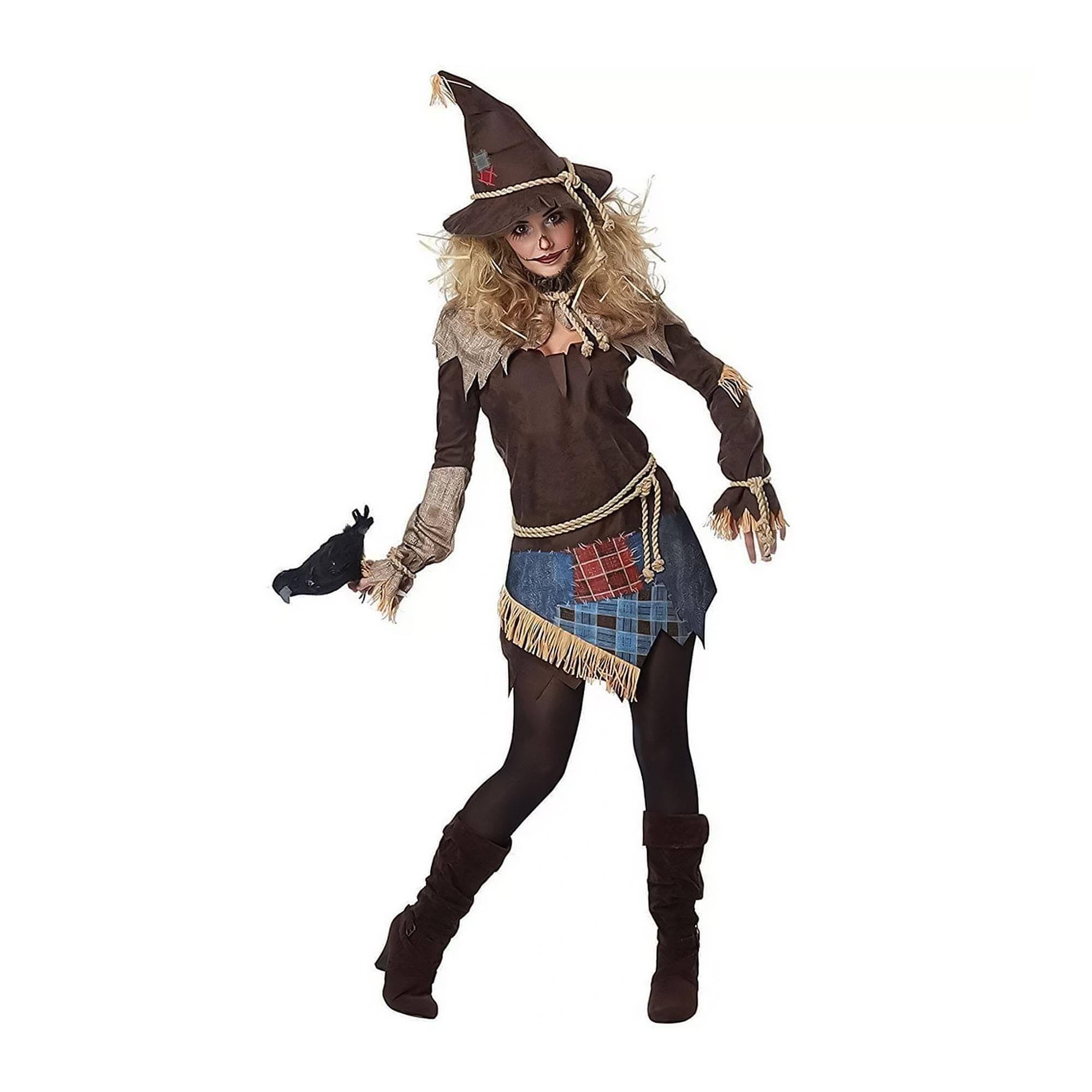 Alt View 1. California Costumes - Creepy Scarecrow Adult Costume: X-Large - Brown.