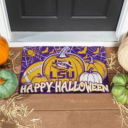 Evergreen Enterprises - LSU Tigers 28" x 16" Happy Halloween Turf Door Mat - Multicolor