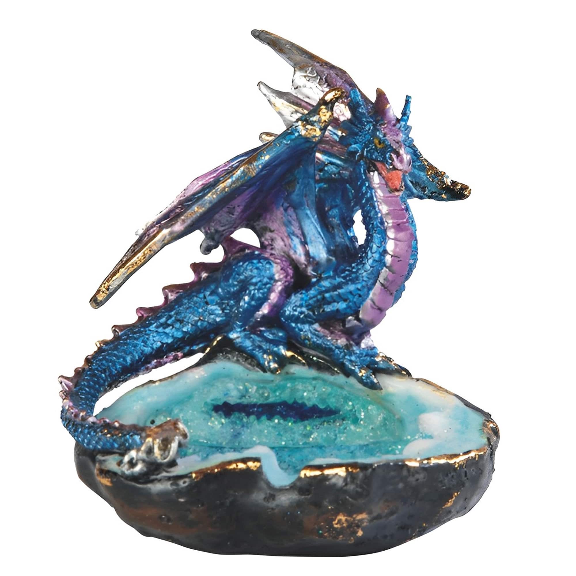 FC Design - 3"H Dragon Tray Figurine Statue Office/Computer Desk Tabletop Medieval Gaming Home Decor Gift - Multi-Color