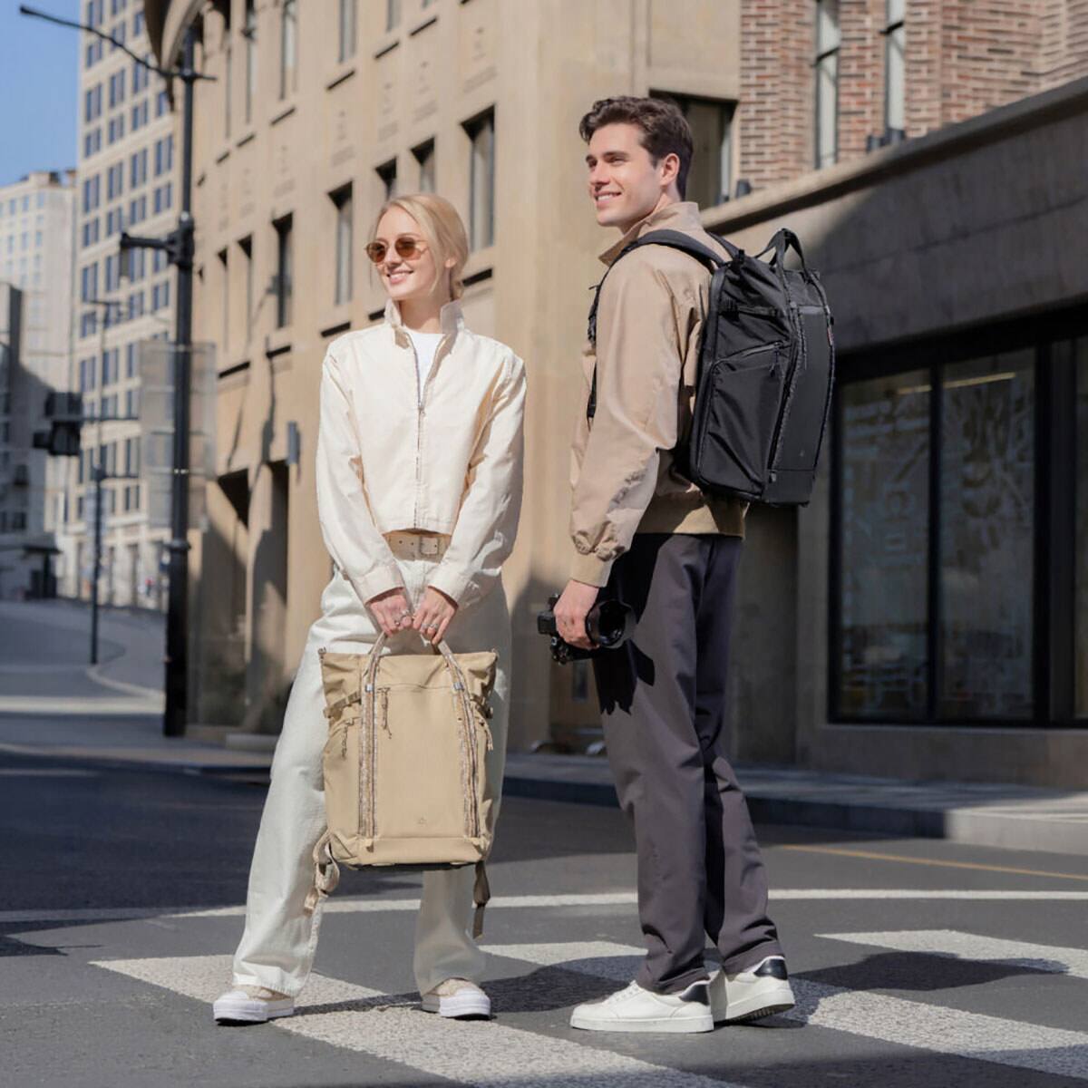 Alt View 3. PGYTECH - PGYTECH OneGo Roamer Camera Tote Backpack - 18L, Sand Khaki.