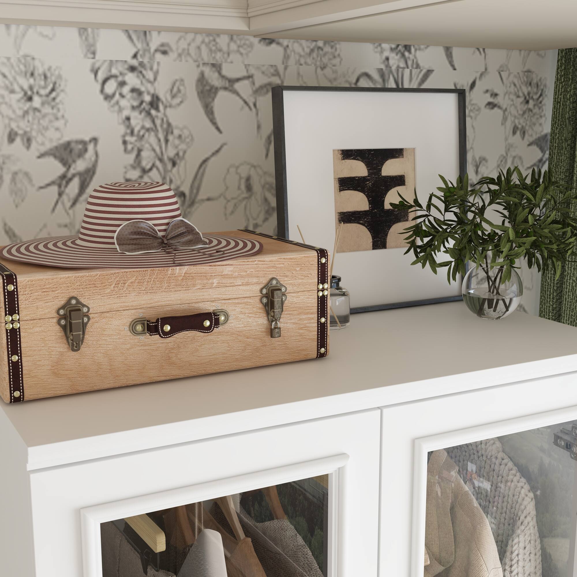 Alt View 10. FUFU & GAGA - FUFU&GAGA  Wardrobe with Tempered Glass & Anti - Tip Design - White.