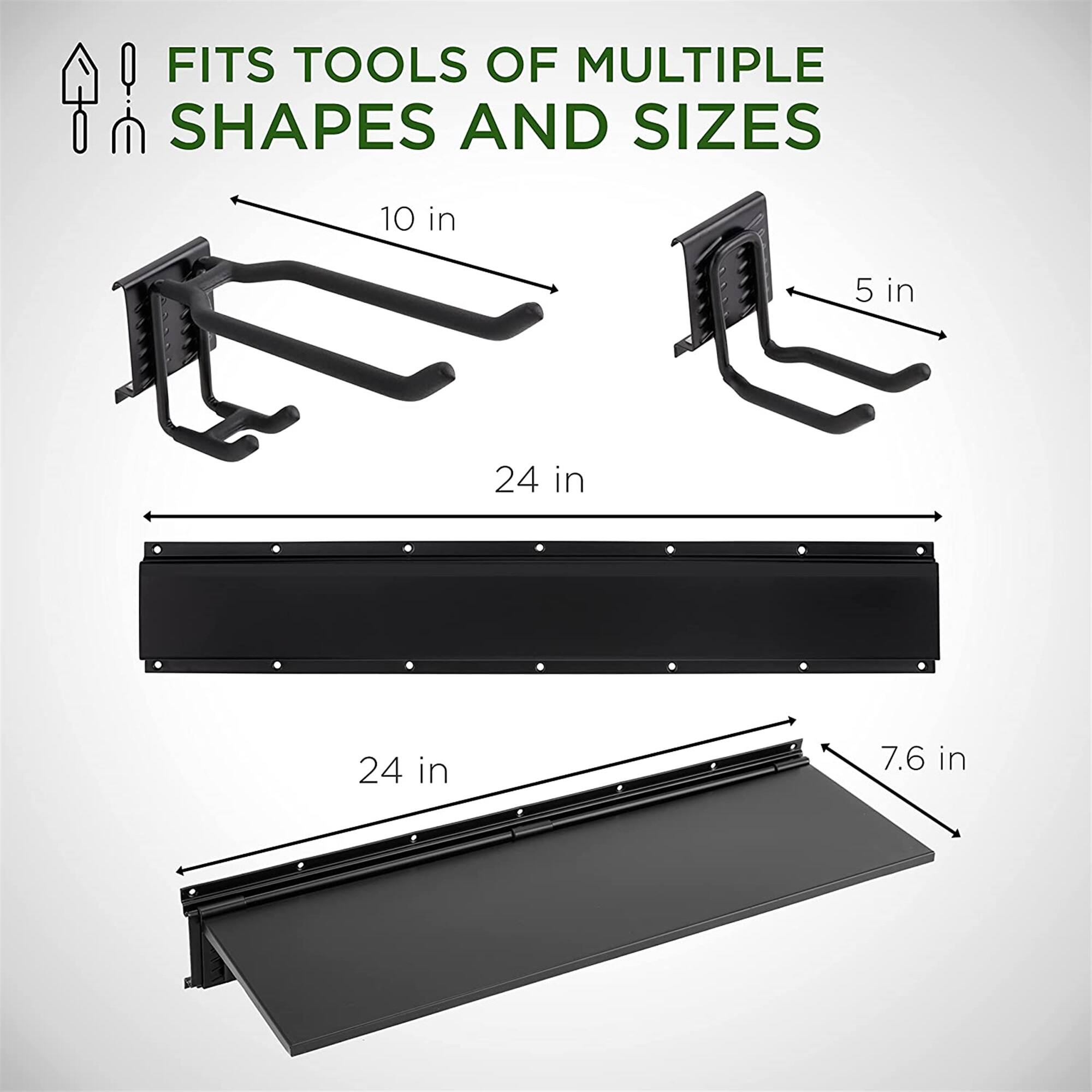FITS TOOLS OF MULTIPLE SHAPES AND SIZES 10 in 5 in 24 in 24 in 7.6 in
