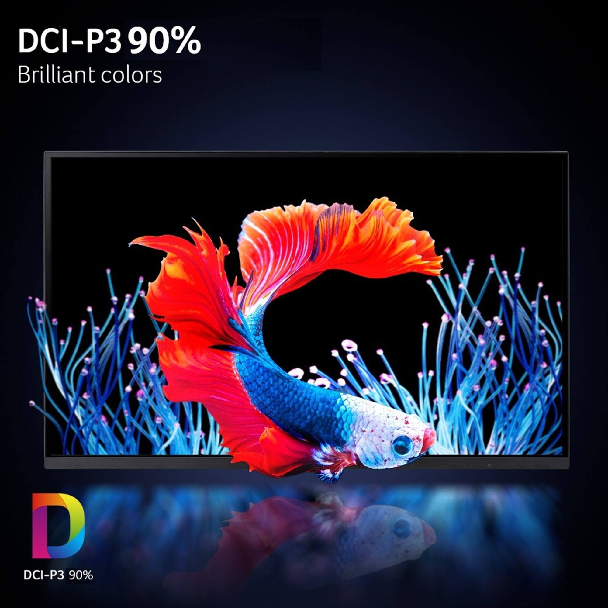 DCI-P3 90% Brilliant colors, DCI-P3 90%