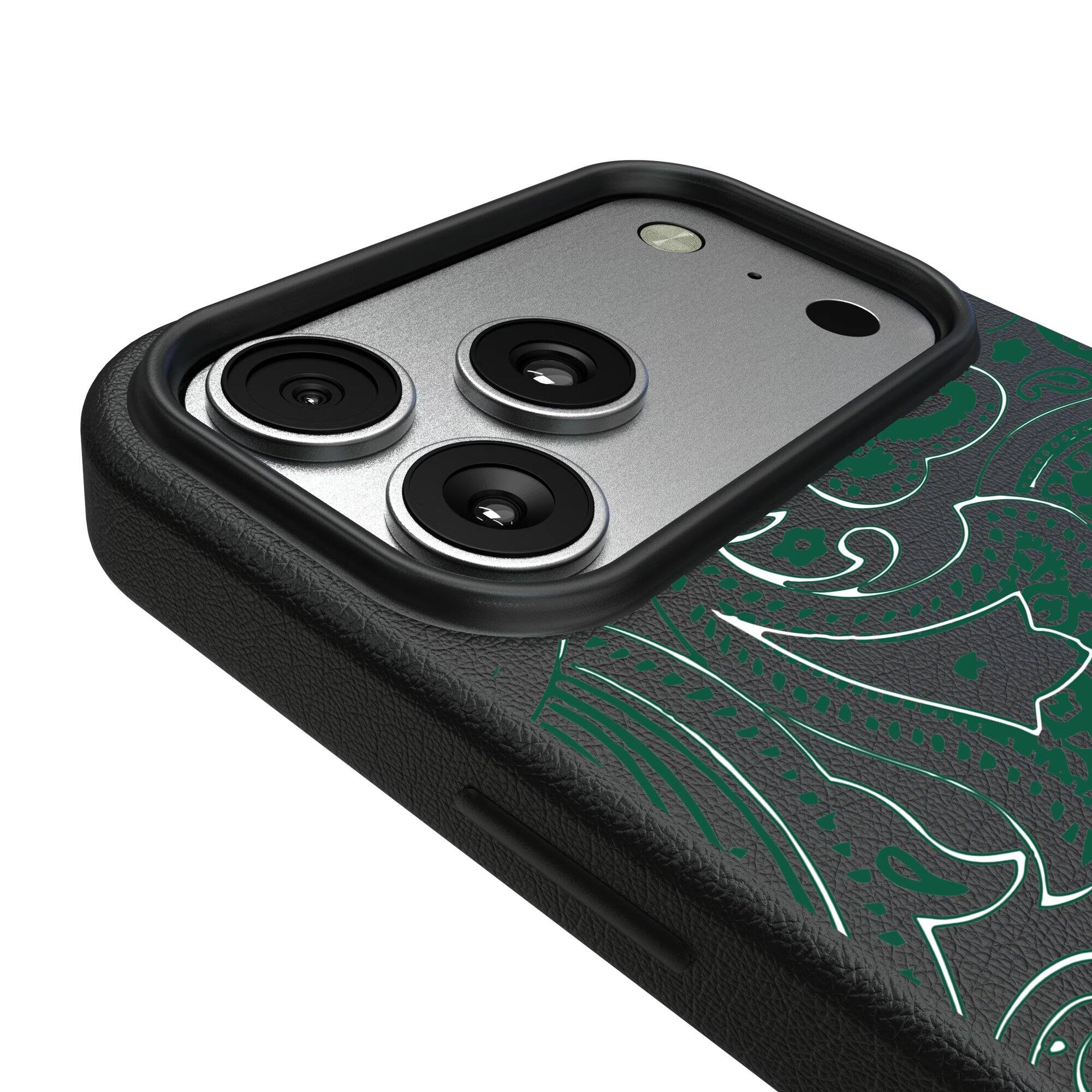 Alt View 2. Keyscaper - Paisley iPhone Magnetic Bump Case - 17 - Black.