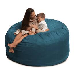 Ultimate Sack - 6ft Bean Bag Chair, Oversized Indoor Comfy Lounger, Suede - Cloud