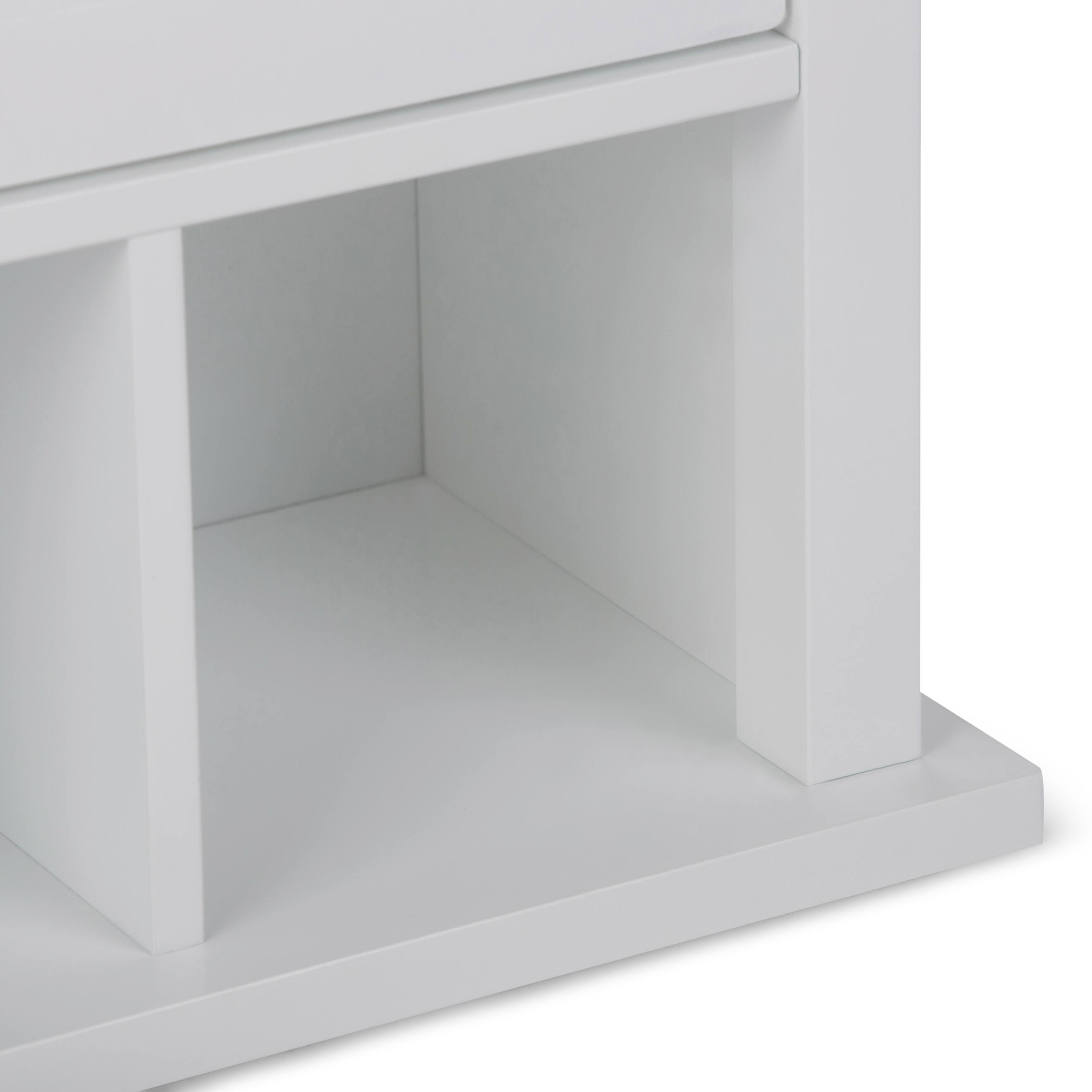 Alt View 2. Simpli Home - Avington 30 inch H x 23.6 inch W Two Door Wall Bath Cabinet with Cubbies in Pure White - Pure White.