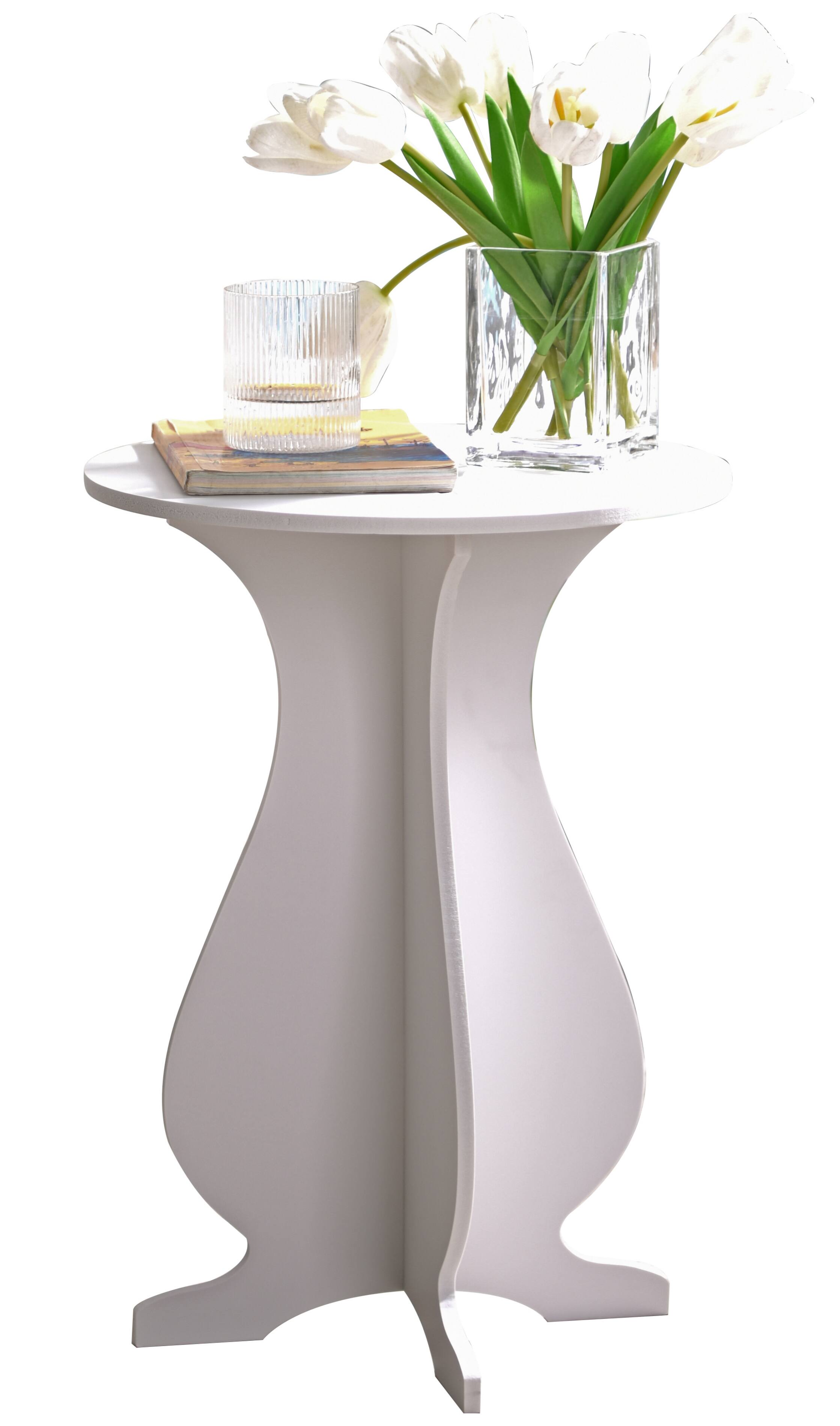 Back. Kings Brand Furniture - Kings Brand Furniture - Carver Side End Table Plant Stand for Living Room, Bedroom, White - Black.