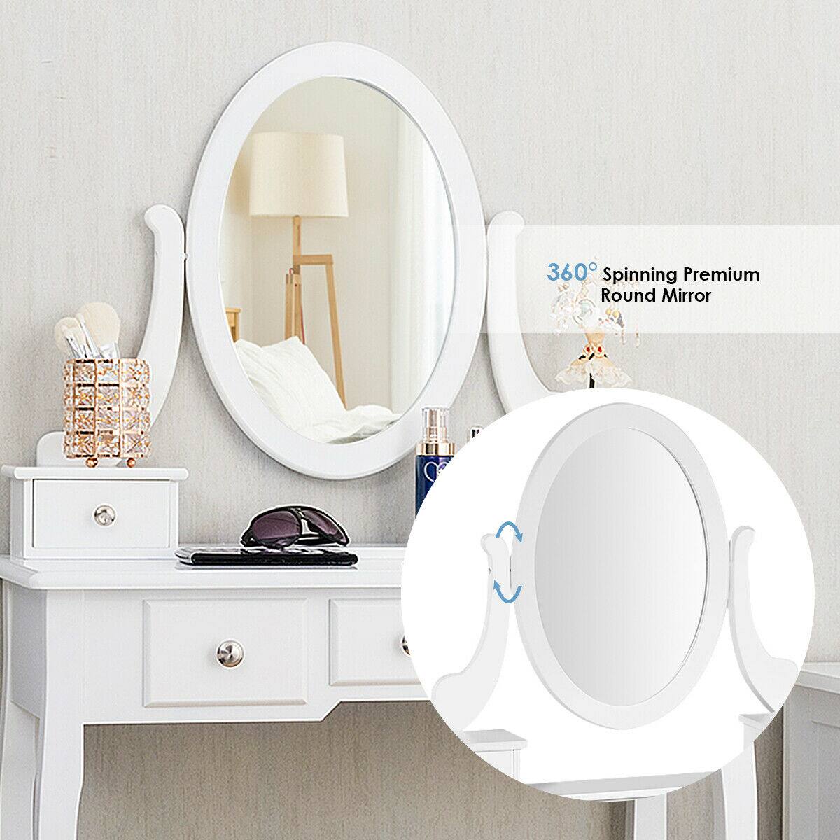 360° Spinning Premium Round Mirror