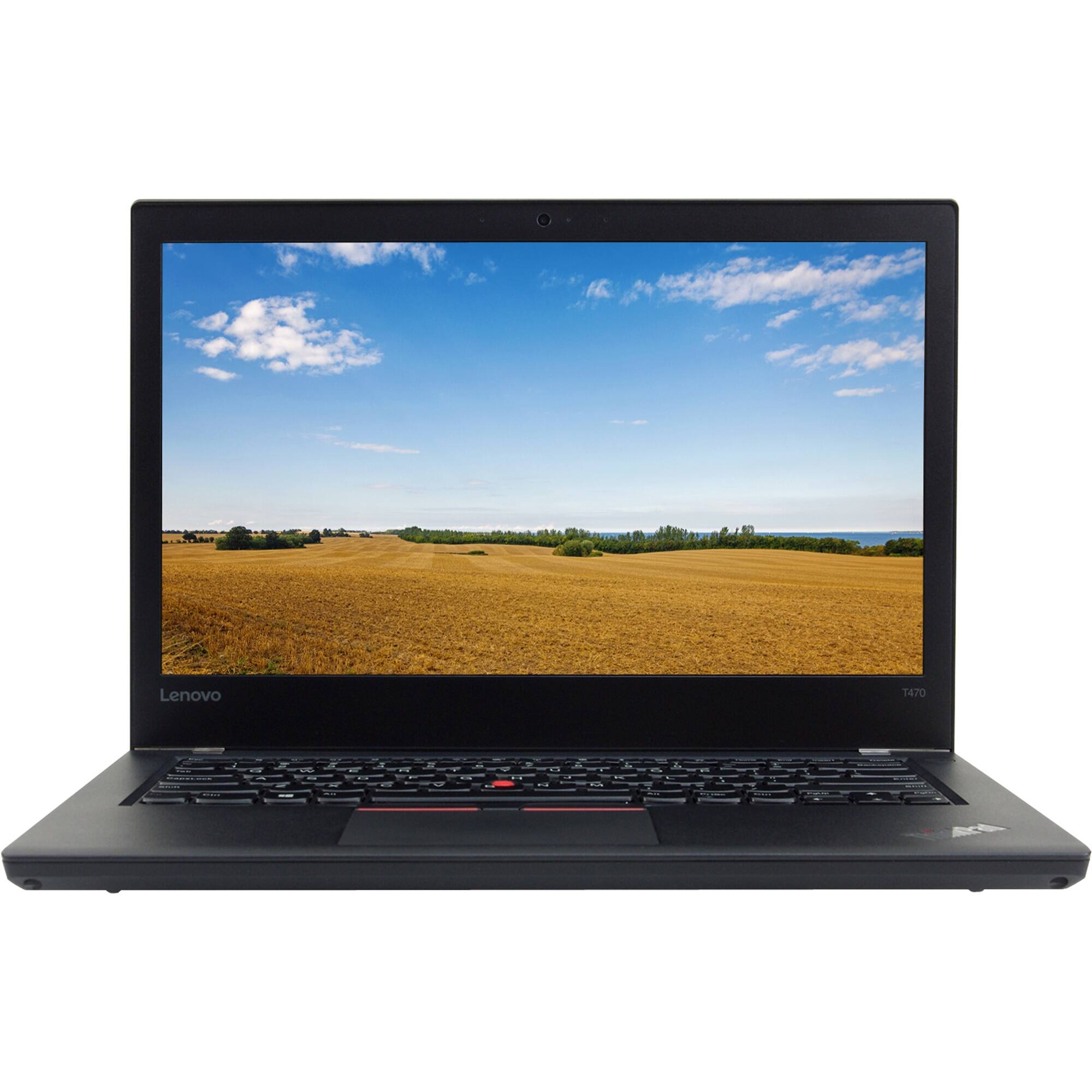 Front. Lenovo - Refurbished Lenovo T470 Laptop, Core i7-7600U 2.8GHz, 16GB, 512GB SSD, 14" FHD, Win10P64, CAM, TOUCH, A GRADE - Black.