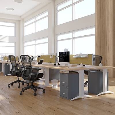 Alt View 5. Staples - Light Duty 2-Drawer Vertical File Cabinet, Letter Size, Lockable, 24.1"H x 14.3"W x 18"D, Charcoal (ST52143-CC) - Charcoal.