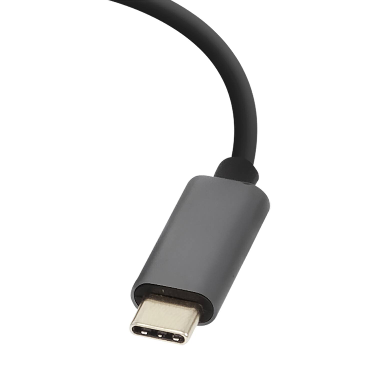 Angle. Helix - Helix Ethhub3 3-in-1 Usb-c Adapter Hub With Usb-c, Usb-a, And Hdmi Ports.