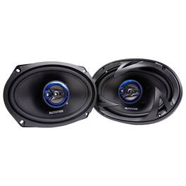 AutoTek - Street Machine 6x9 in. 3-Way Car Audio Universal Coaxial Speakers, Pair - Black