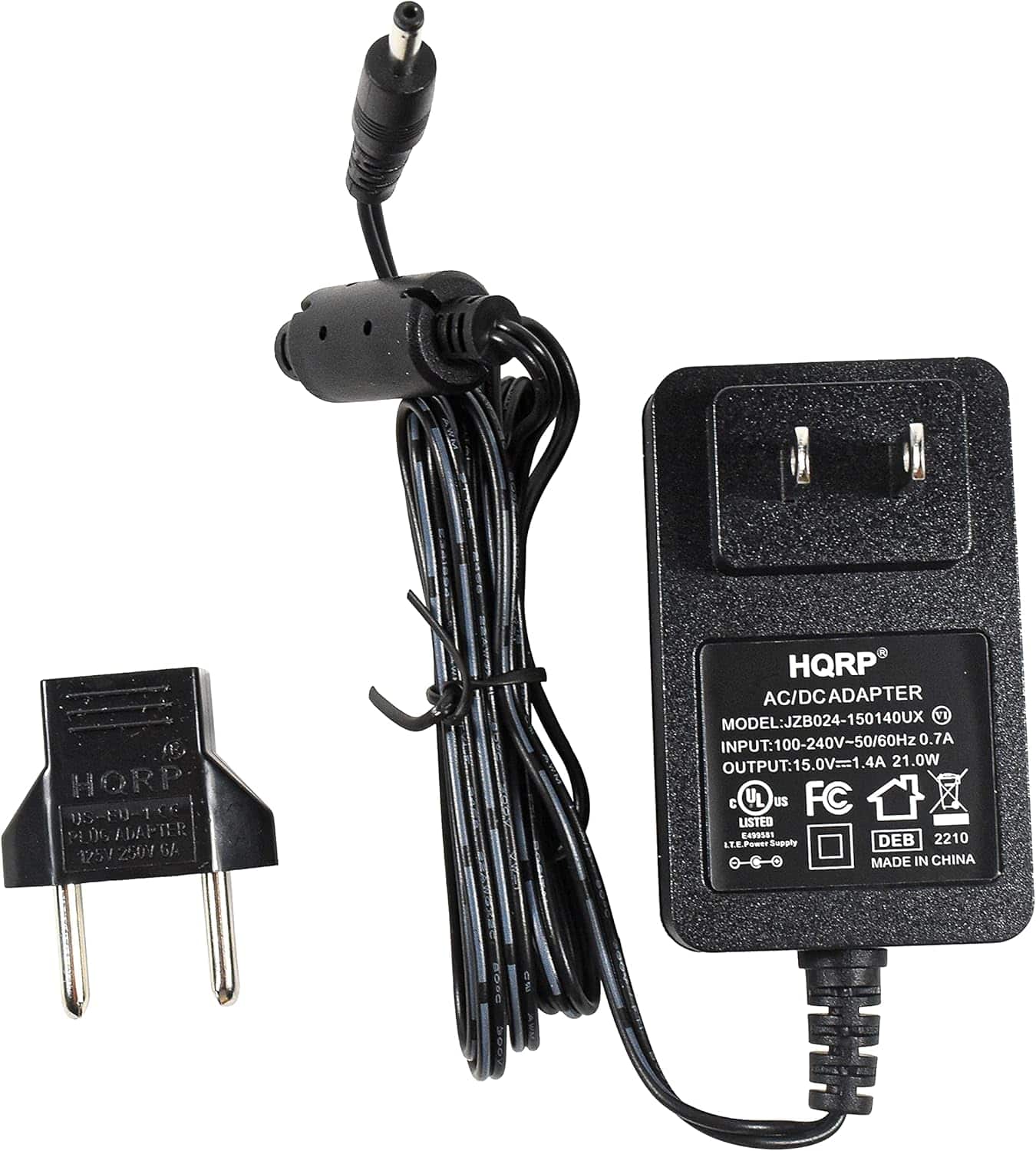 HQRP - 15V Charger for Amazon Echo 1st & 2nd Generation, Amazon Fire TV Box (2nd Gen), Echo Show (1st Gen)