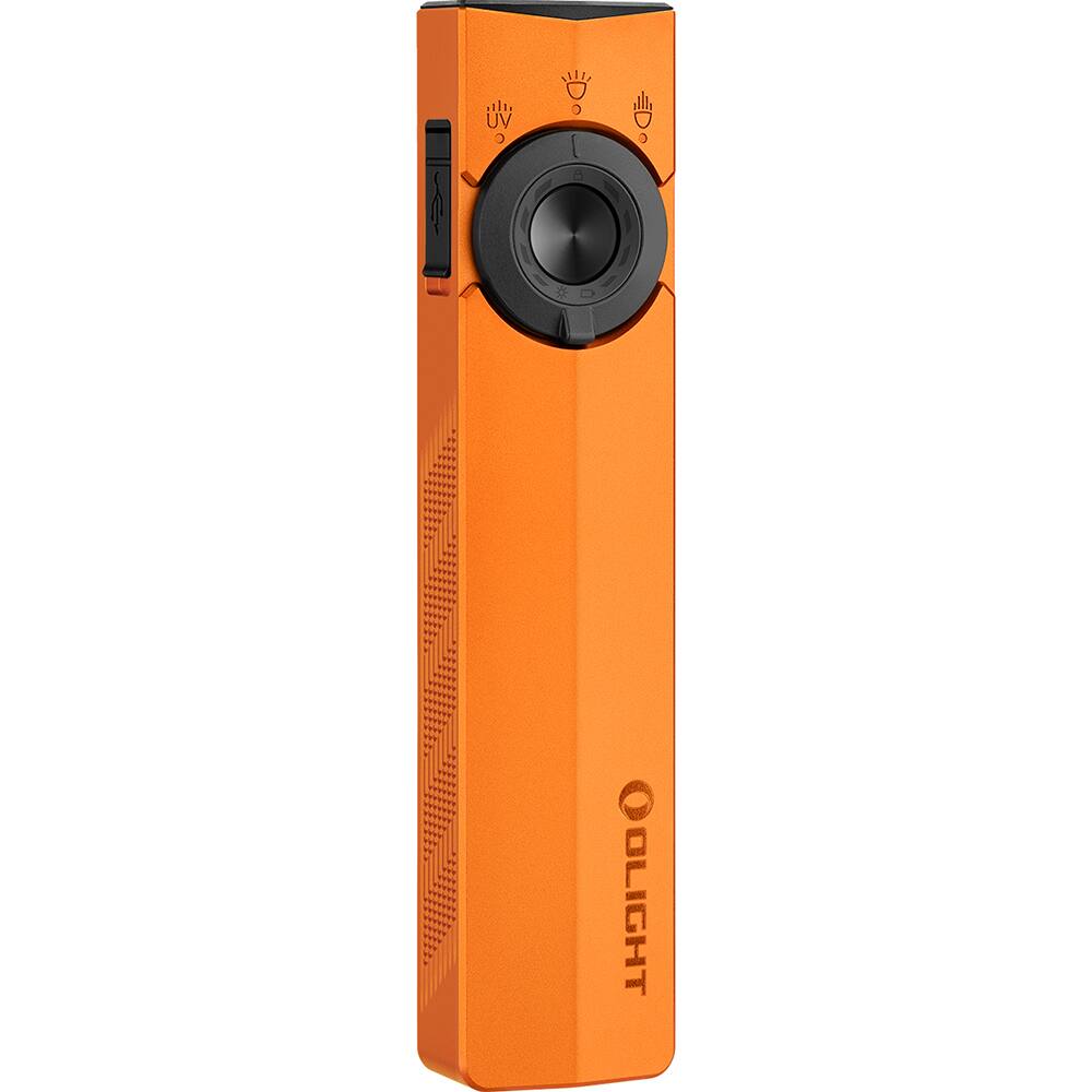 Alt View 2. OLIGHT - OLIGHT ArkPro EDC Flat Rechargeable Flashlight (Orange CW) - Orange.