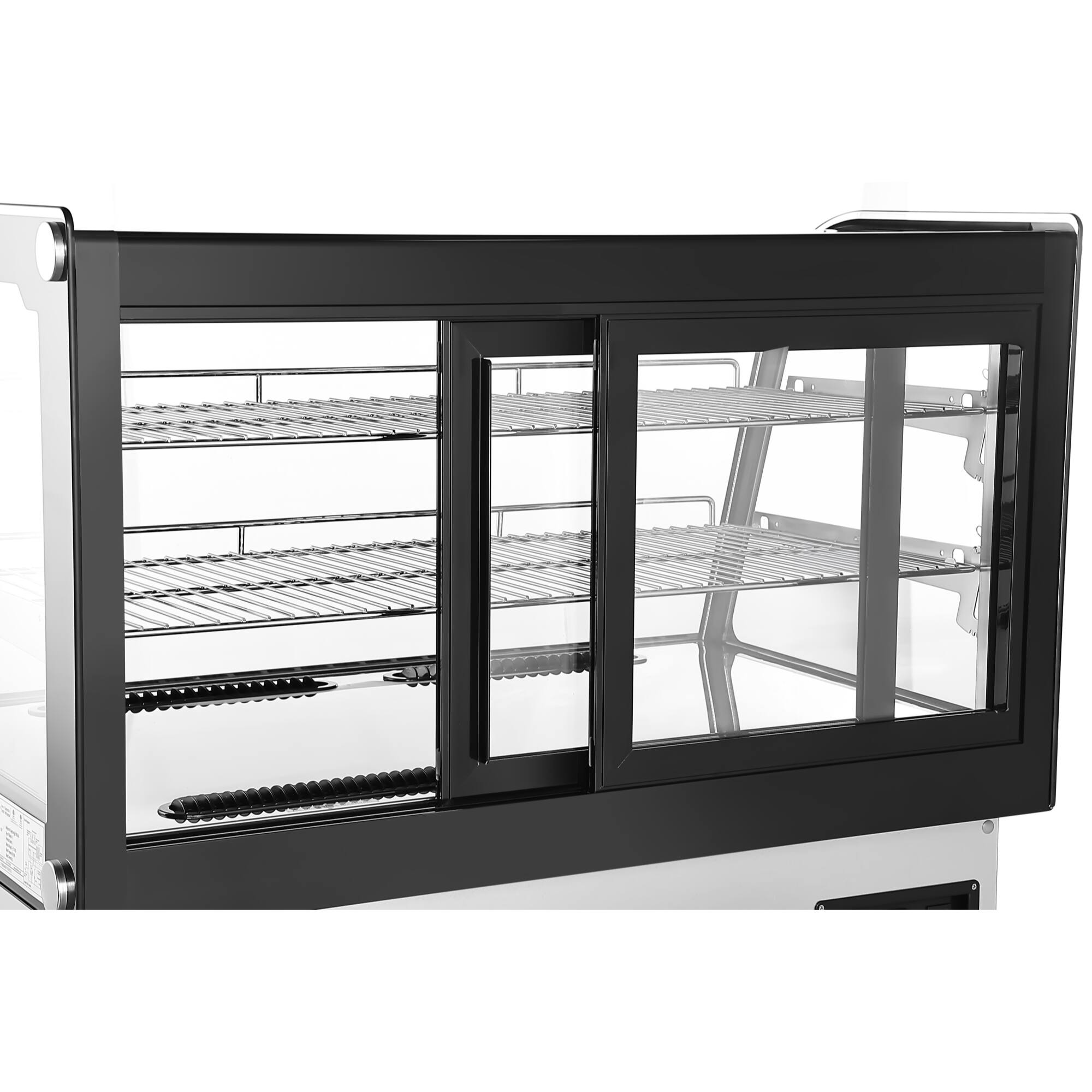 Alt View 4. Koolmore - 34.5 in. Drop-In Countertop Display Refrigerator in Black (DICDC-160-BK) - Stainless steel.