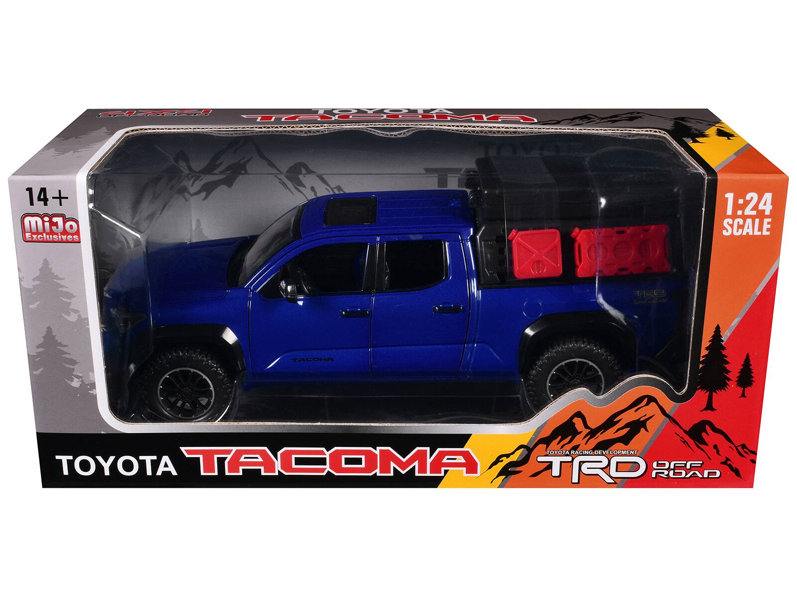 CRESH TACOMA  
14+ MiJo Exclusives  
1:24 SCALE  
TRD  
TACOMA  
TOYOTA RACING DEVELOPMENT TOYOTA TACOMA TRD ROAD OFF