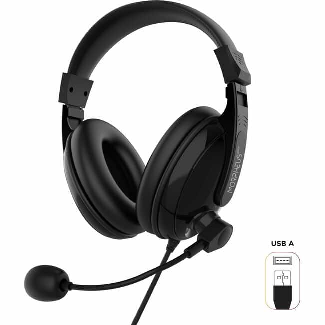 Morpheus 360 - Deluxe Multimedia Stereo USB Headset - Adjustable Microphone - Lightweight Comfortable Design - Eco Leather - Unknown