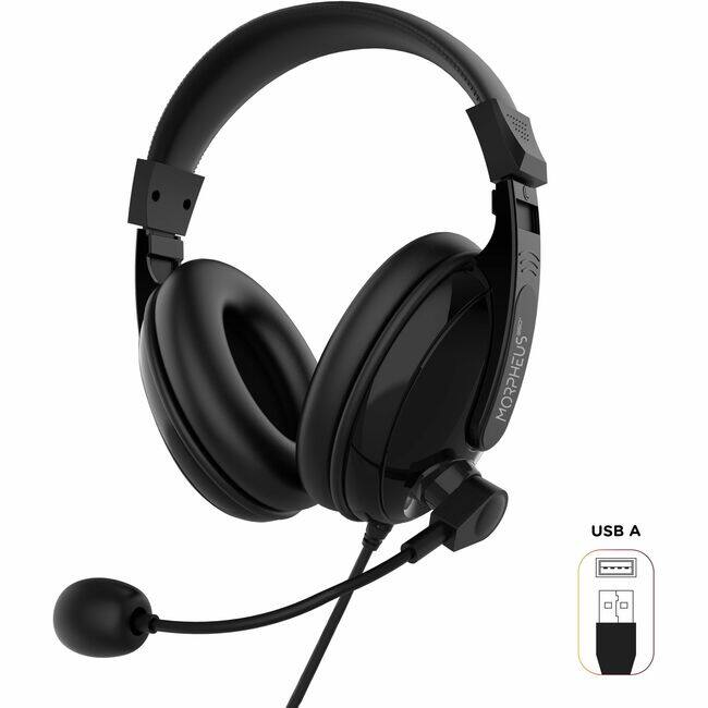 Morpheus 360 - Deluxe Multimedia Stereo USB Headset - Adjustable Microphone - Lightweight Comfortable Design - Eco Leather - Unknown
