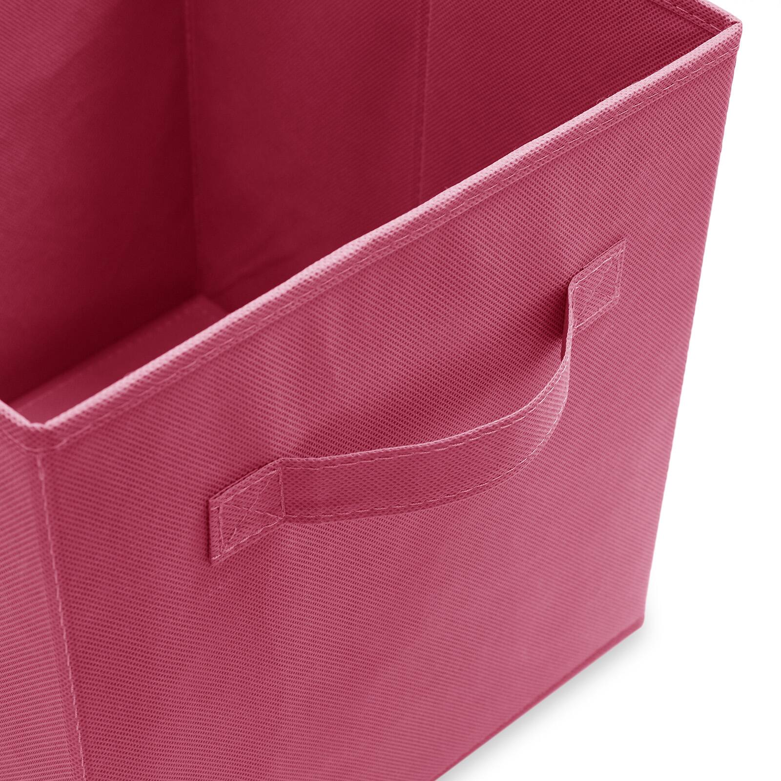 Alt View 2. Casafield - (Set of 6) Collapsible Fabric Cubes - Storage Bins - Hot Pink.
