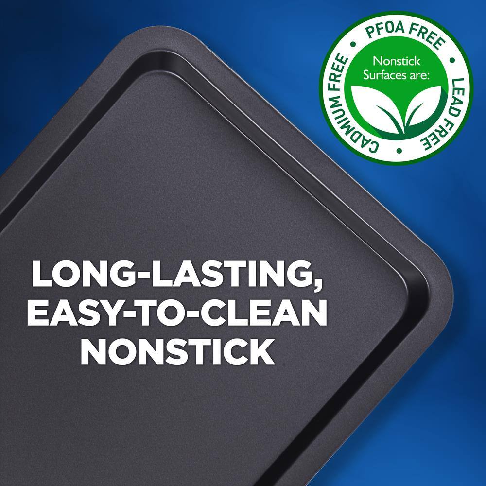 LONG-LASTING, EASY-TO-CLEAN NONSTICK

PFOA FREE  
Nonstick Surfaces are:  
LEAD FREE  
CADMIUM FREE