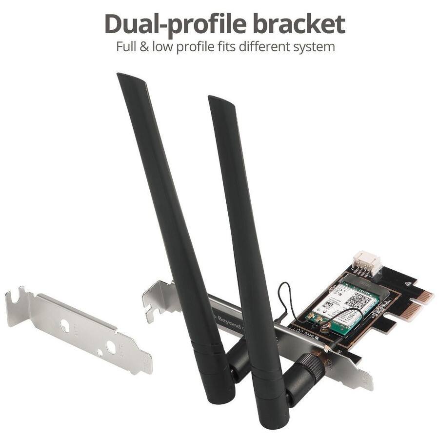Dual-profile bracket  
Full & low profile fits different system