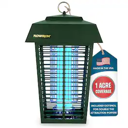 Bug Zapper 1 Acre, 40W Bulb, 5600V Grid, Outdoor Fly & Mosquito Control, USA Made