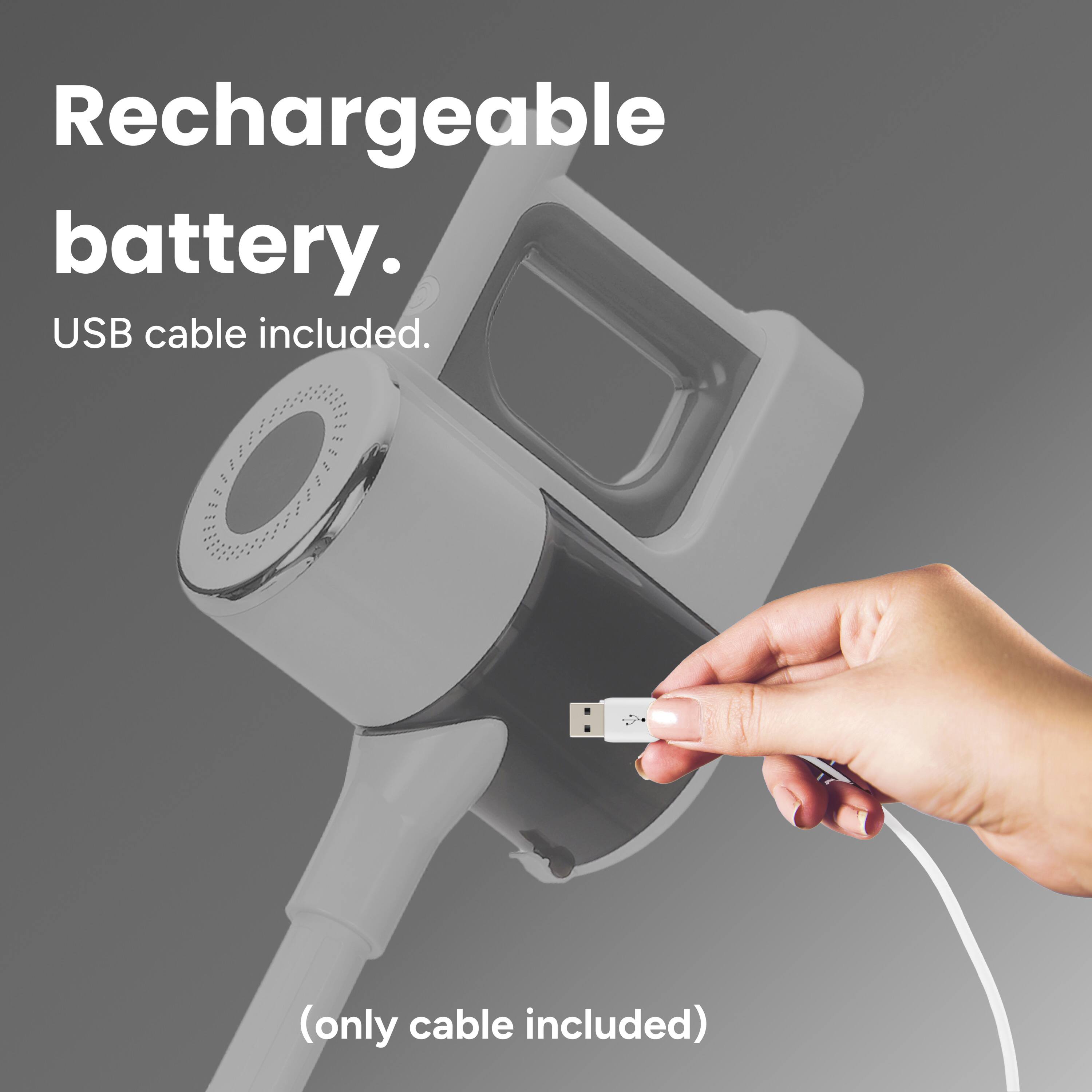 Rechargeable battery. USB cable included. (only cable included)