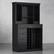 Alt View 5. Famapy - 78" Tall American Style Wine Cabinet with Storage – Fits Wine Fridge, Glass Rack, 16 Bottle Cubby, Drawers - Black.