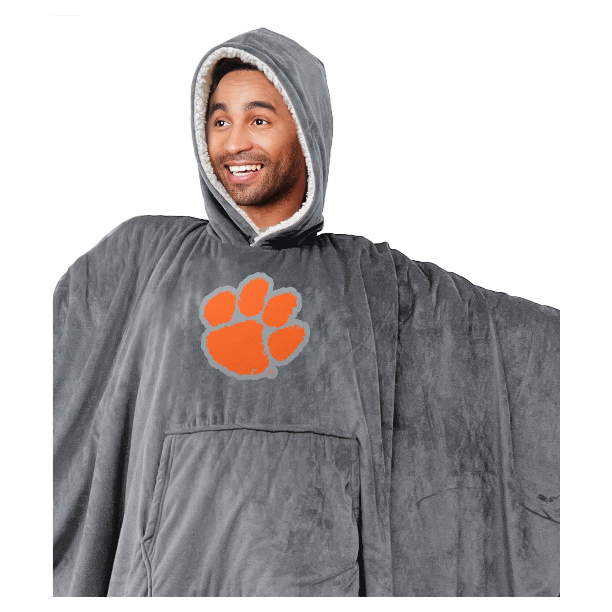 Alt View 1. Pegasus - Clemson Tigers 60- x 80- Team Color Hoodie Bloncho - Multicolor.