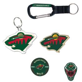 WinCraft - Minnesota Wild 5-Pack Key Ring and Fridge Magnet Set - Multicolor