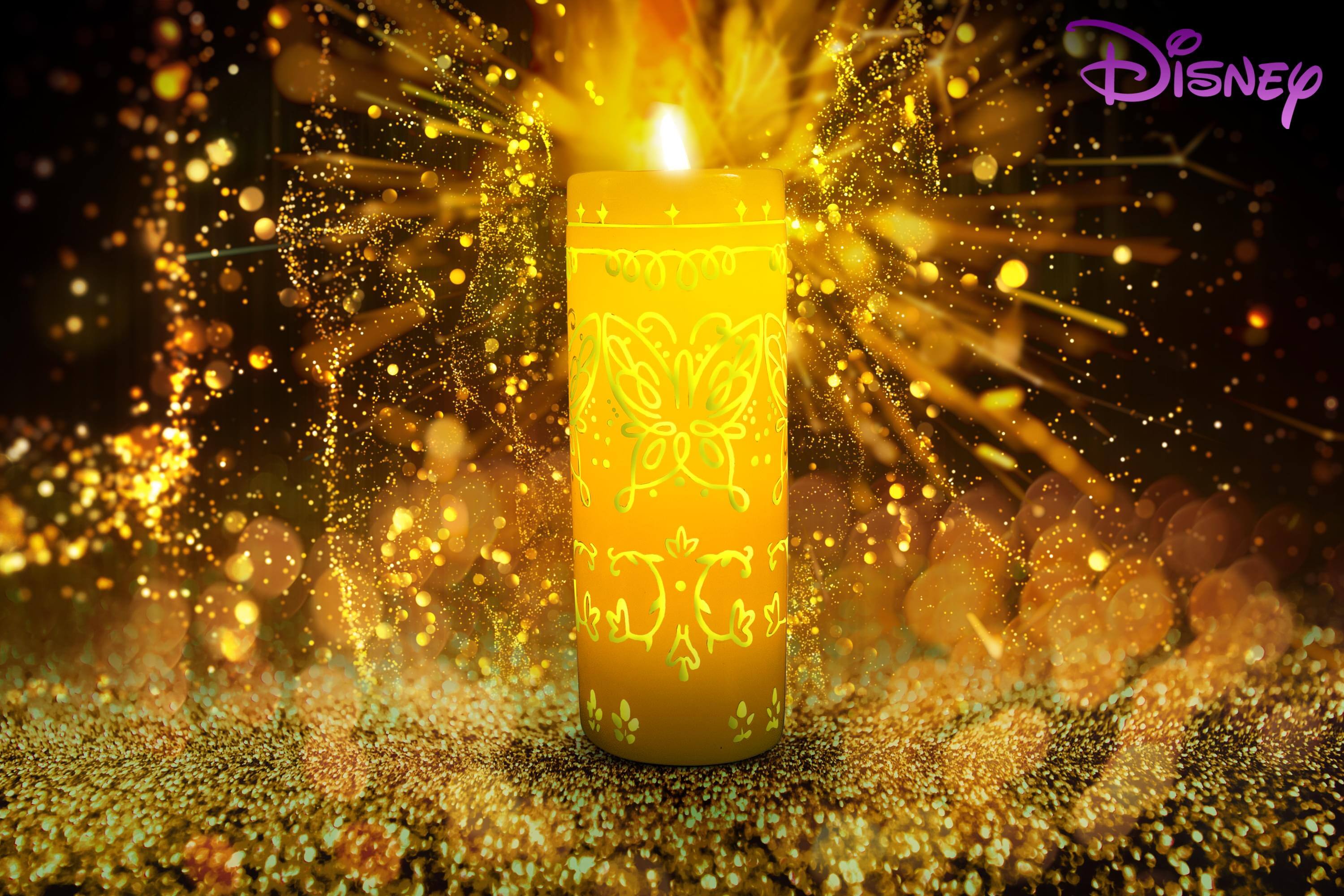 Alt View 1. Ukonic - Disney Encanto Alma's Miracle LED Flameless Candle Replica | 8 Inches Tall - Yellow.
