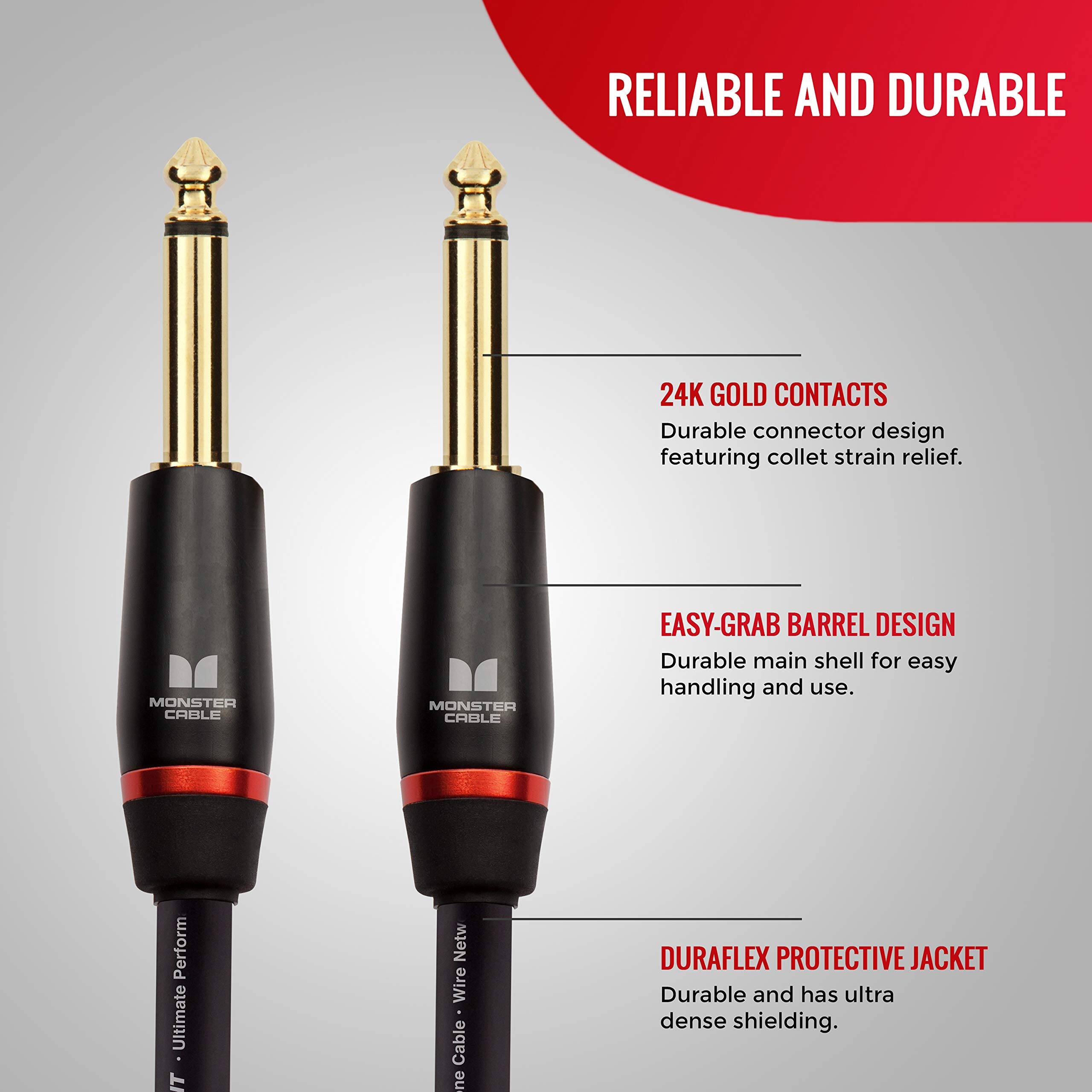 RELIABLE AND DURABLE

24K GOLD CONTACTS  
Durable connector design featuring collet strain relief.

EASY-GRAB BARREL DESIGN  
Durable main shell for easy handling and use.

DURAFLEX PROTECTIVE JACKET  
Durable and has ultra dense shielding.