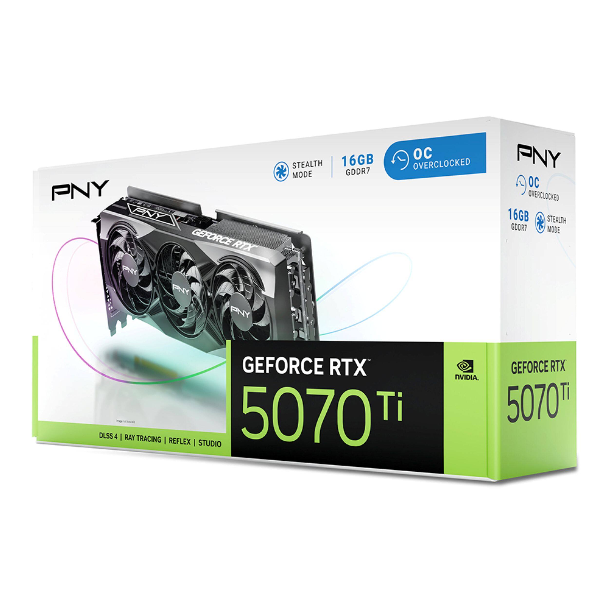 PNY NVIDIA GeForce RTX 5070 Ti Overclocked 16GB GDDR7 PCI Express